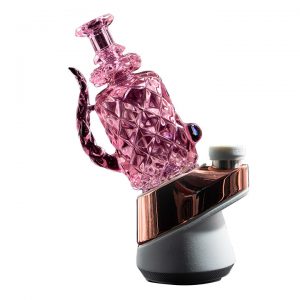 Badabing | Puffco Peak Dab Rig Attachment | Crystal Pink Deep Cut