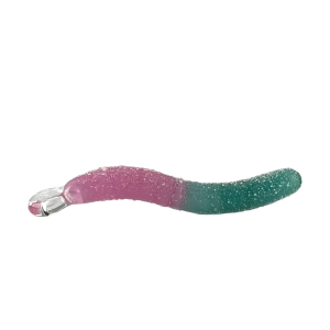 Emperial Glass | Sour Worms Pendy | Pink Aqua Mix